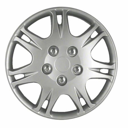 Coast2Coast 15", 7 Double Spoke, Silver, Plastic, Set Of 4, Standard Leg IWCB881315S